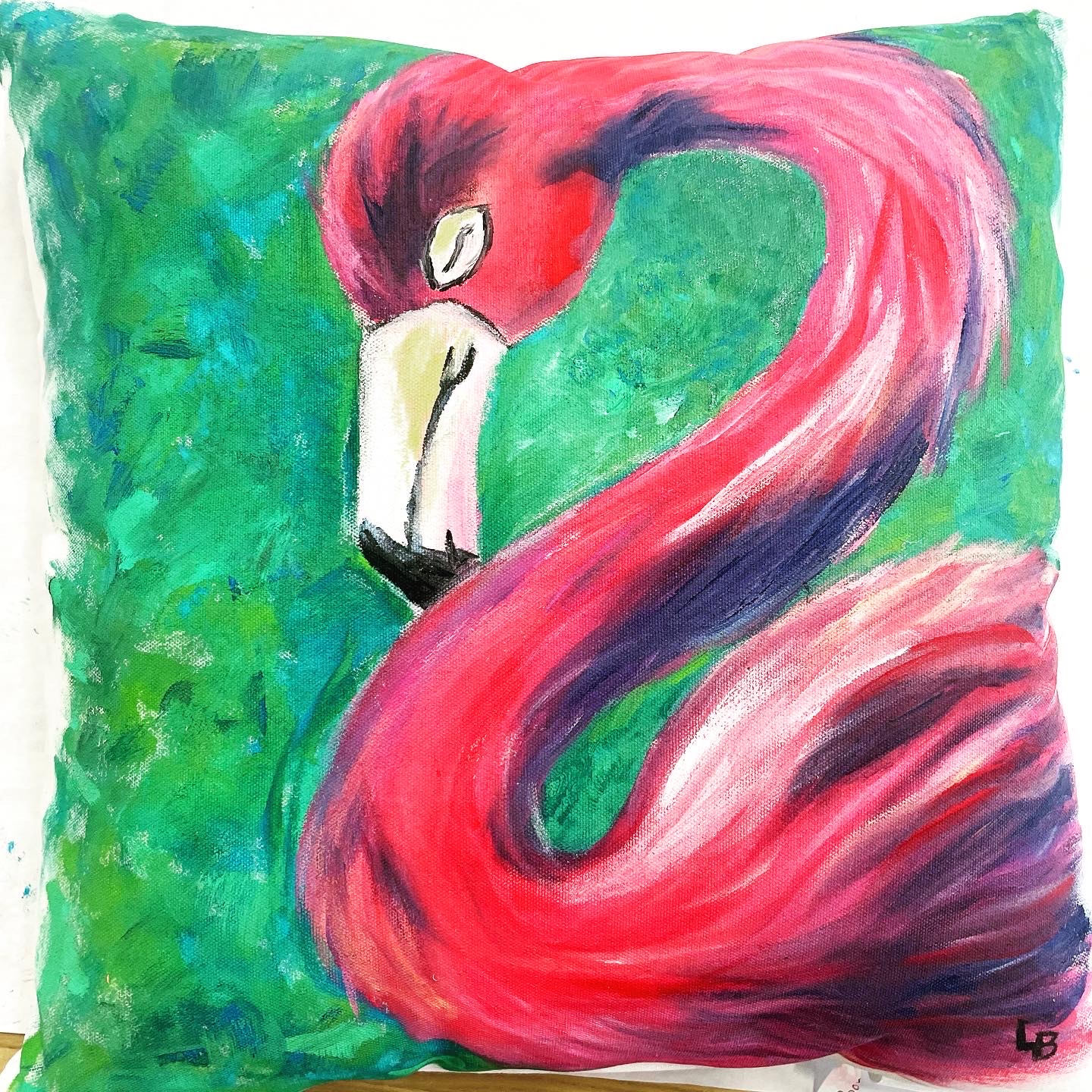 Flamingo Throw Pillow Cover
